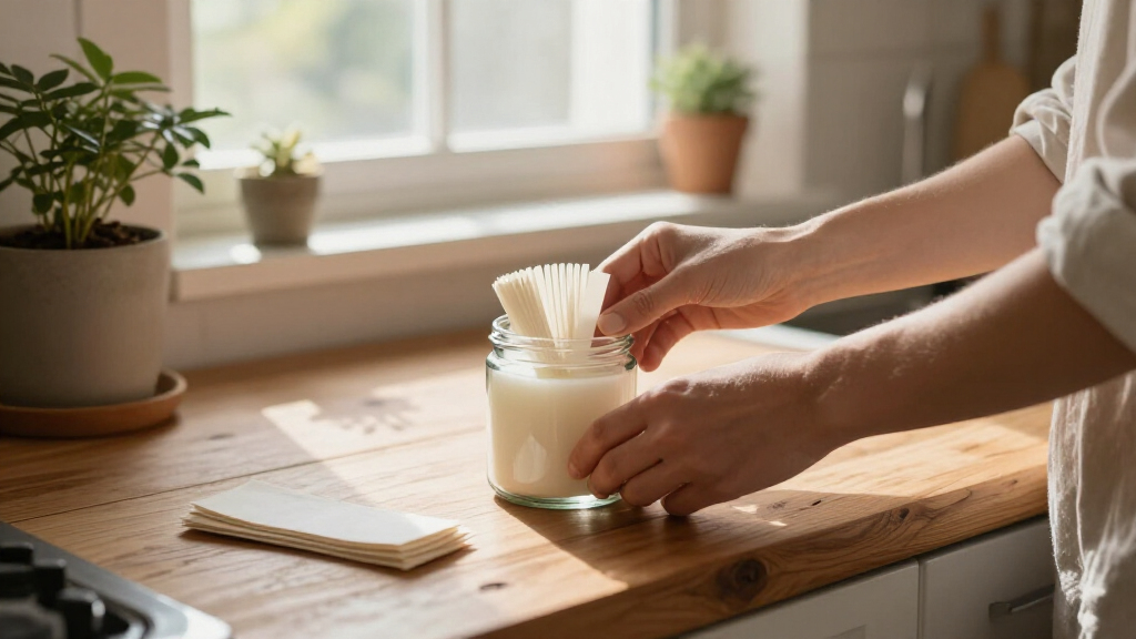 natural cotton reusable wick tabs
