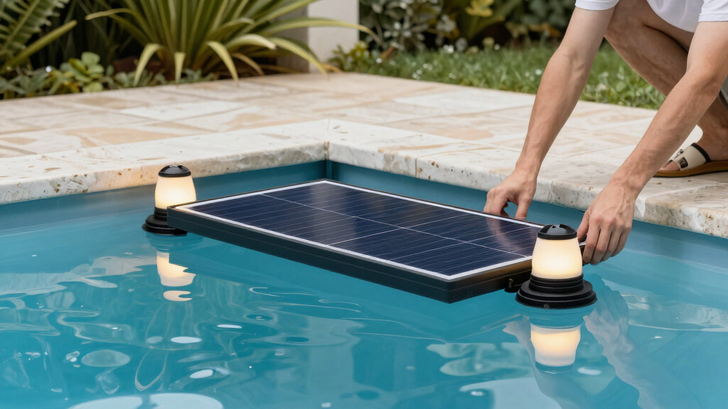 solar-powered floating pool lights