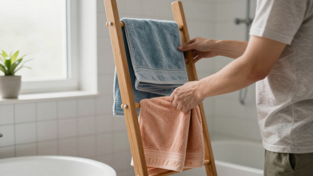 bath towel storage ladder