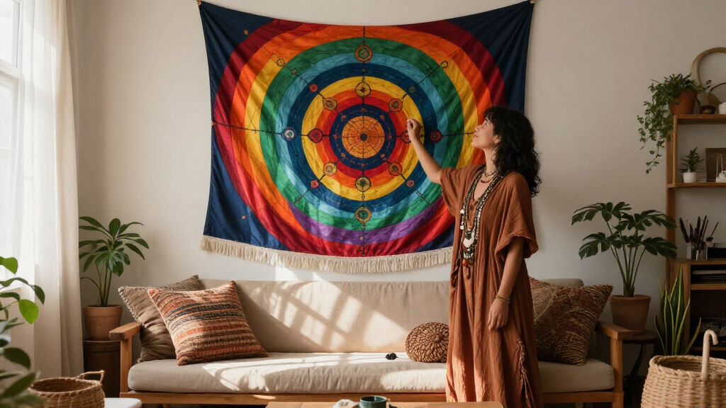 chakra tapestry wall hanging