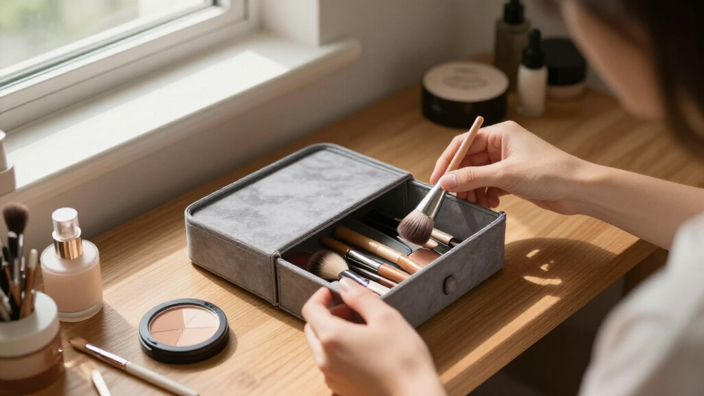 compact makeup storage cases