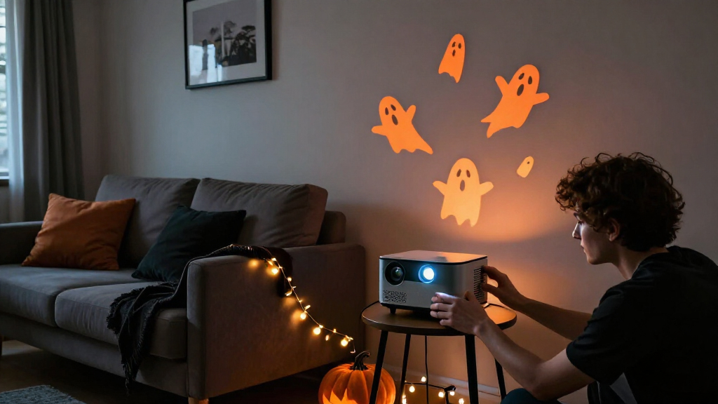 portable mini projectors for Halloween decorations