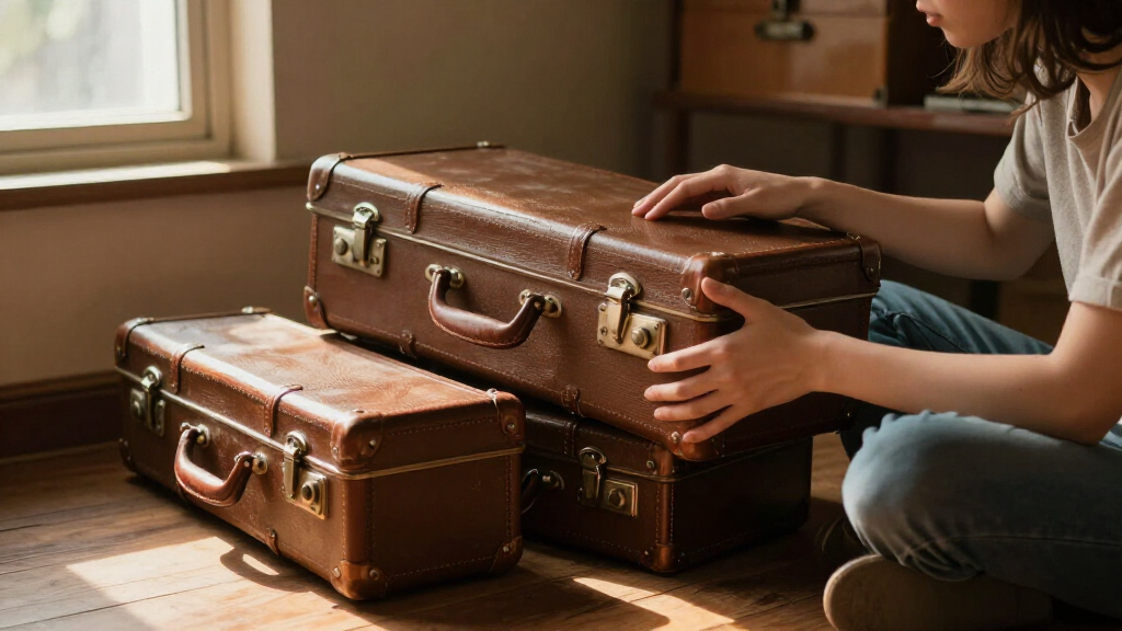 best vintage fiberboard suitcases