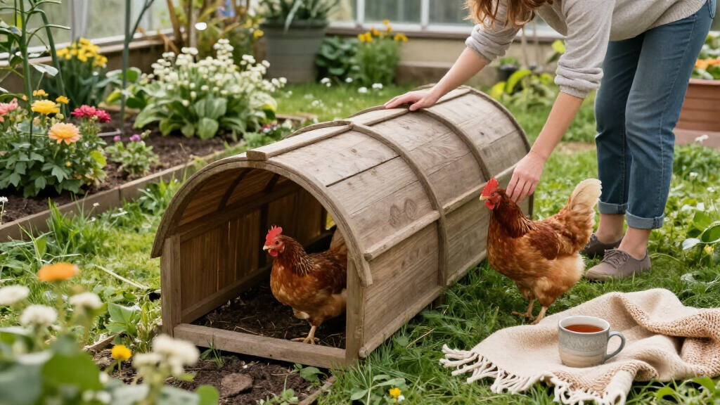 best chicken tunnel for keeping hens off beds
