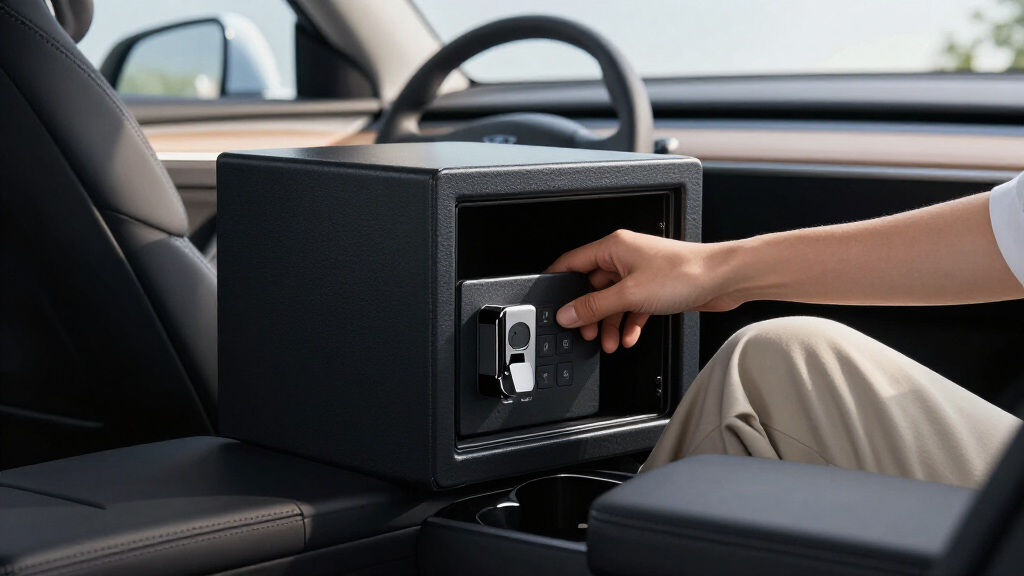 best lockable car console safes for valuables and papers