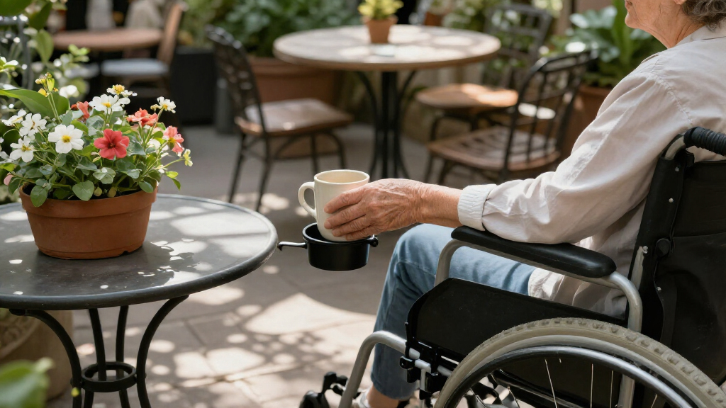 wheelchair cup holders for seniors