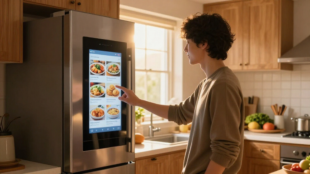 smart refrigerator with touchscreen