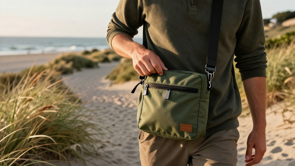 best sustainable men's crossbody bags