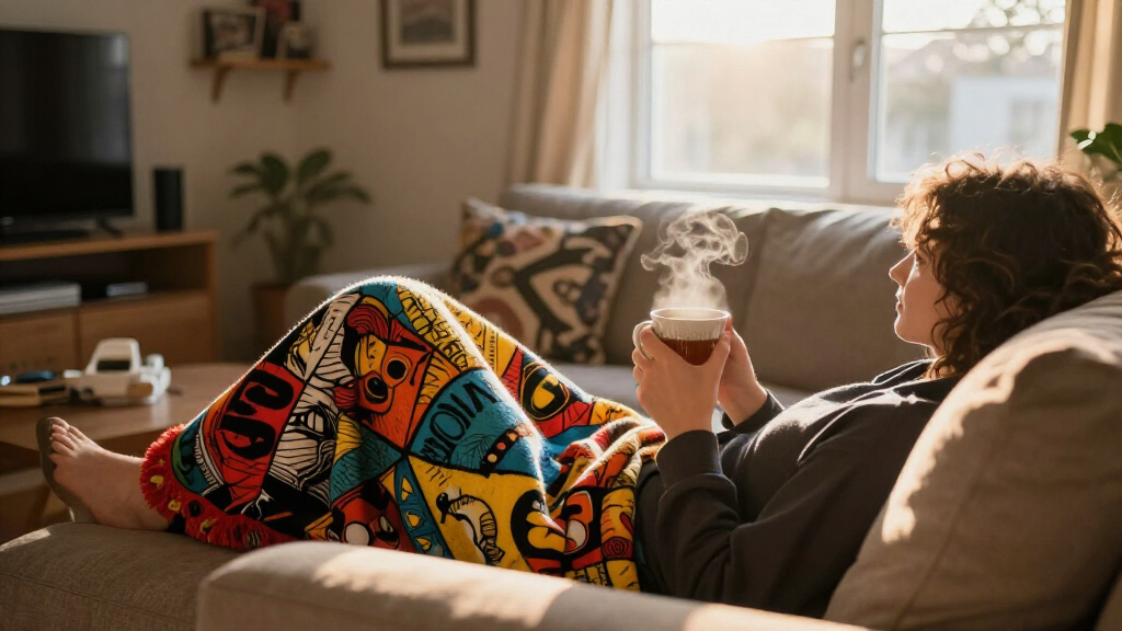 pop culture themed cozy blankets