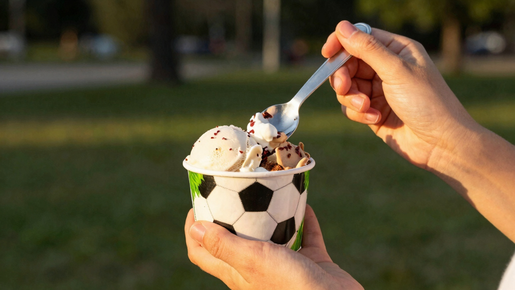 soccer-themed ice cream bowls