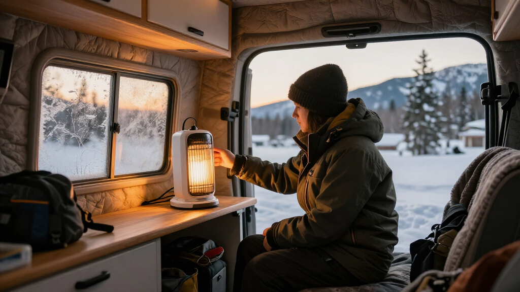best electric space heater for rv for extreme weather on winter road trips