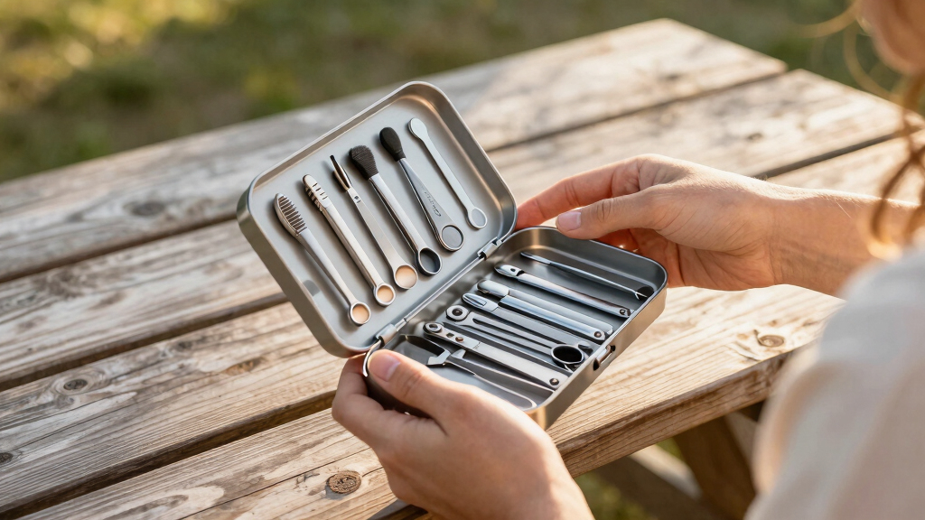 Travel manicure kit stainless