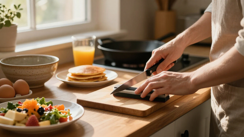 premium knife sharpening system for eggs pancakes and brunch