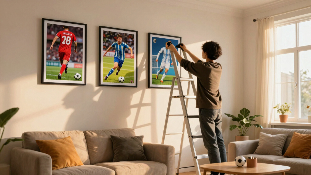 soccer-themed wall art