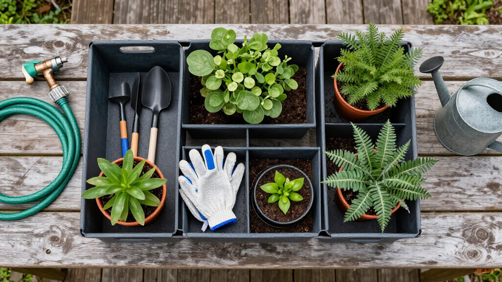garden organizing storage bins