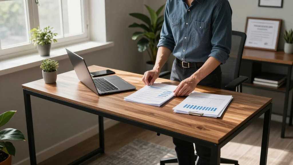 best corner standing desk for CPA office
