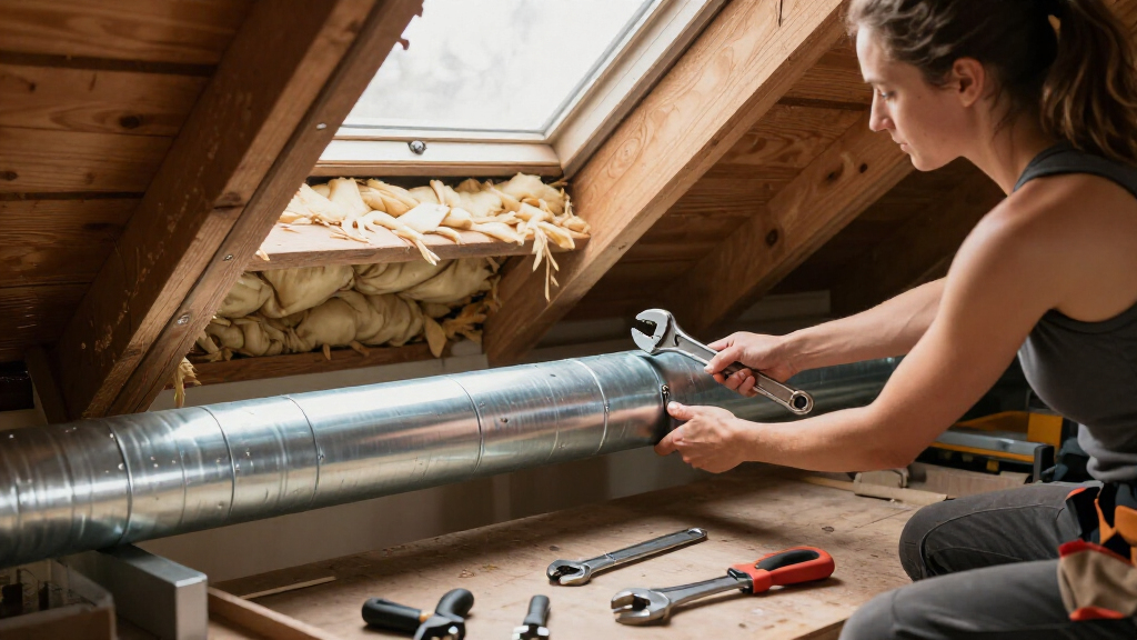 rigid metal duct kit for ventilation