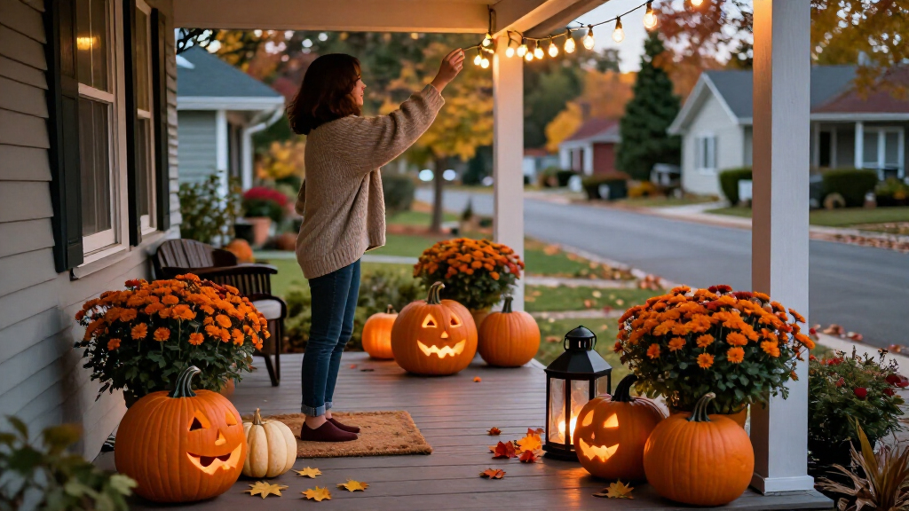 Halloween porch decorations