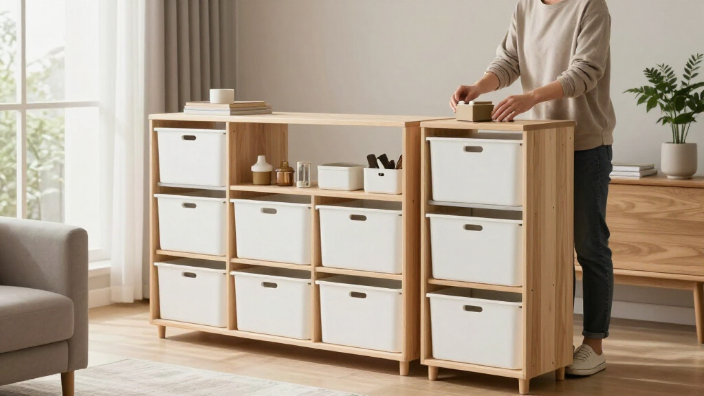 theminimalist storage towers for less stuff
