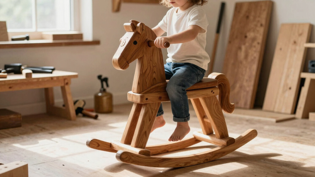 wooden rocking horses