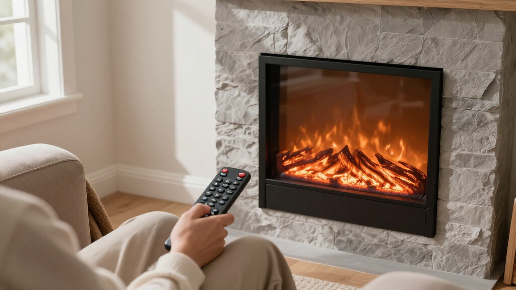 electric fireplace remote controls