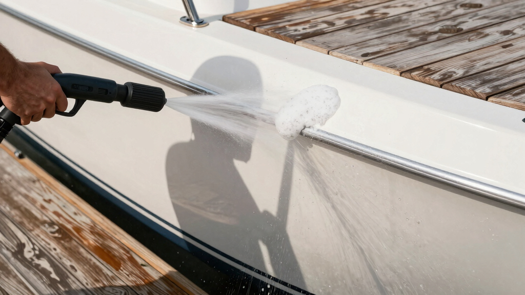 electric pressure washer for boat and deck cleaning
