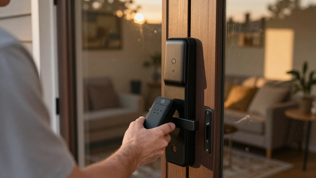 smart lock with rechargeable battery pack