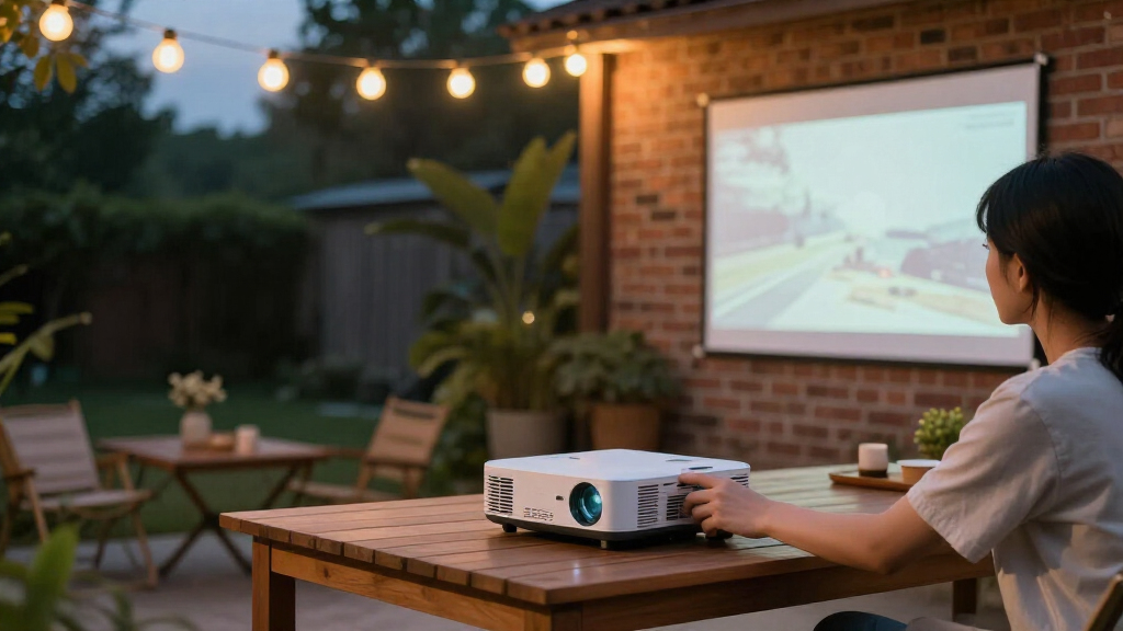 short throw projector for outdoor movie night