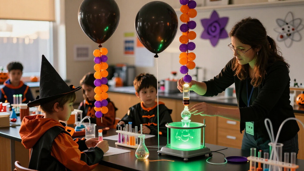 Halloween science party decorations