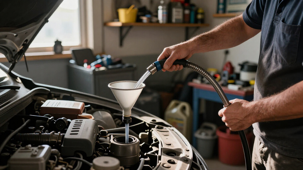 gear oil funnel kit for tight spaces