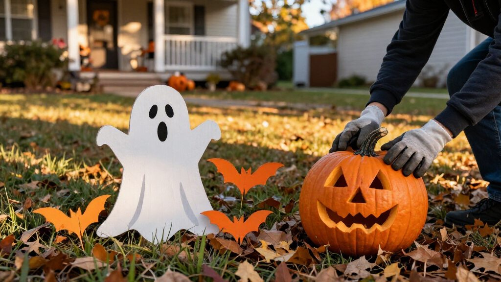 Halloween wooden yard decorations