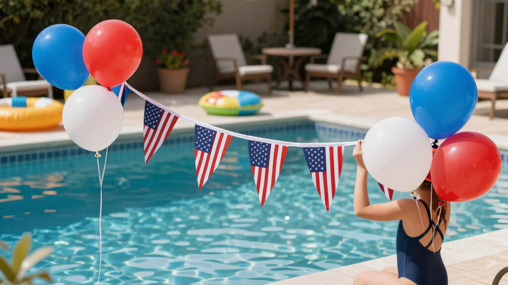 patriotic pool party decorations