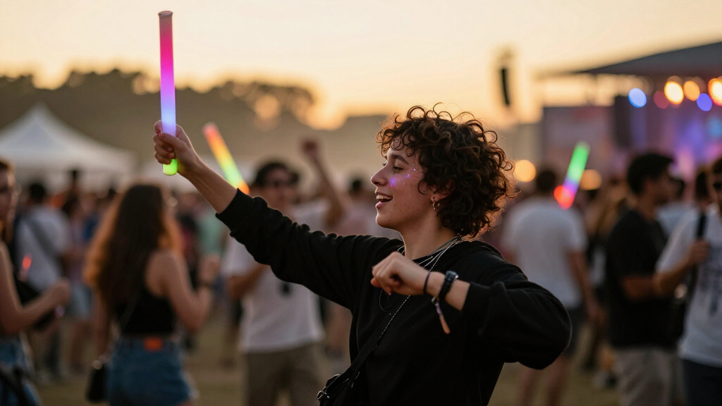 music festival LED glow sticks