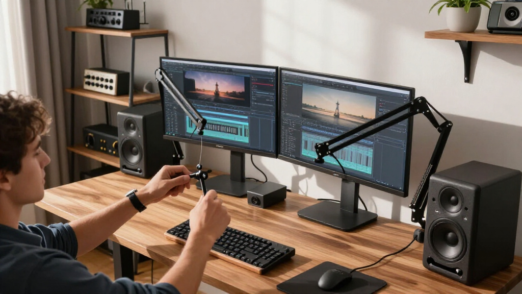 adjustable monitor arms for dual setups