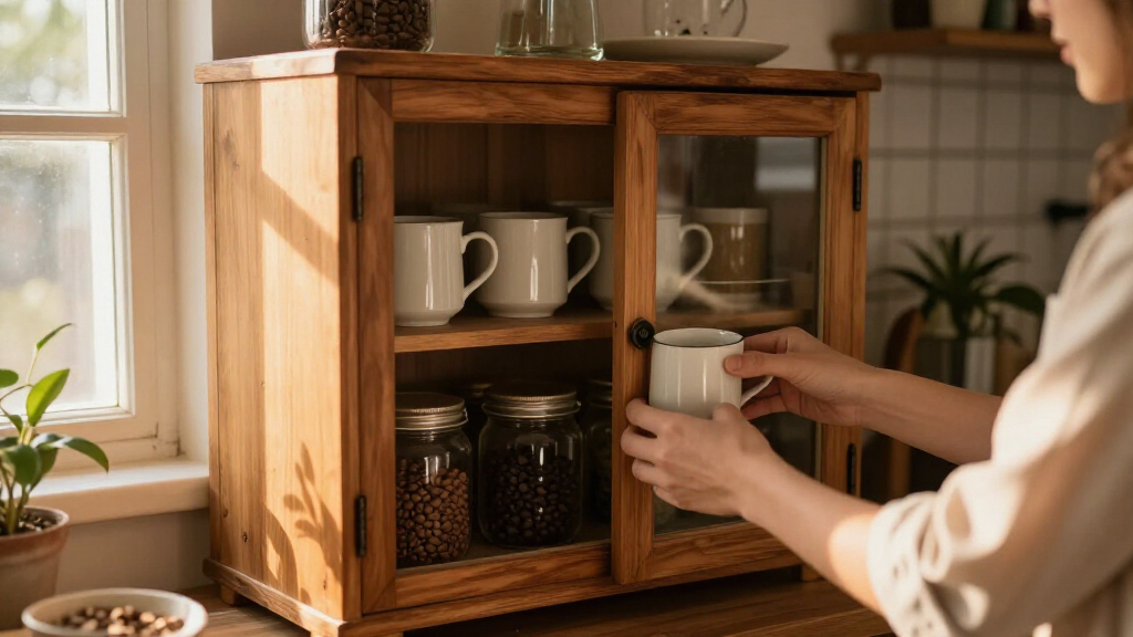value coffee bar cabinet with storage