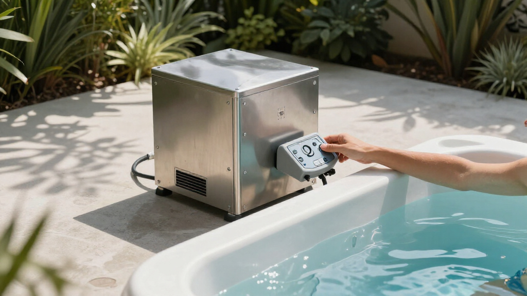 quiet pool water chiller for cold plunge