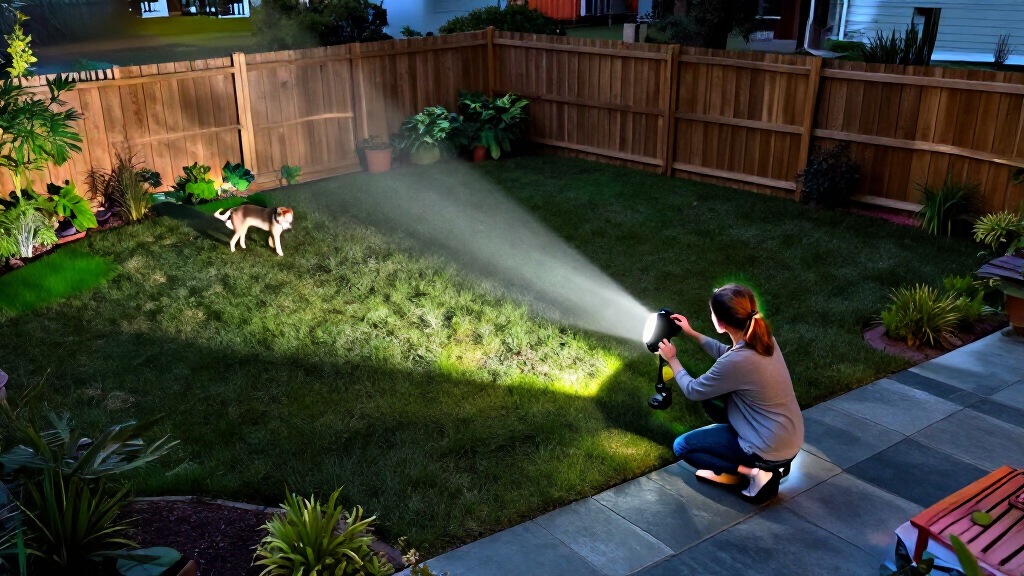outdoor camera floodlight for dog yard