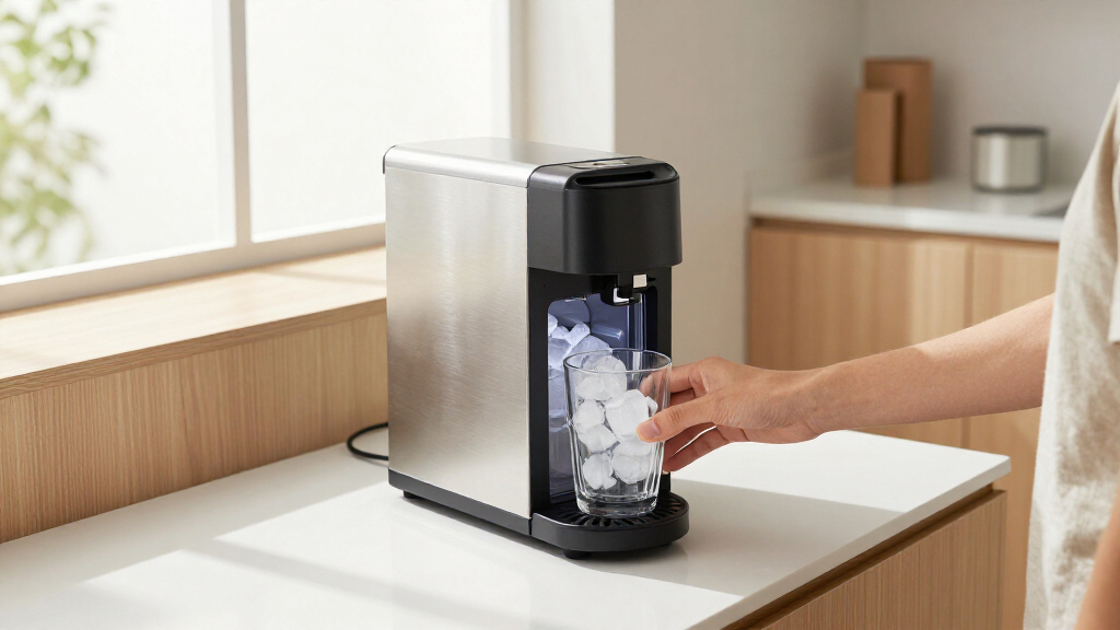 Self cleaning ice machine for shared space