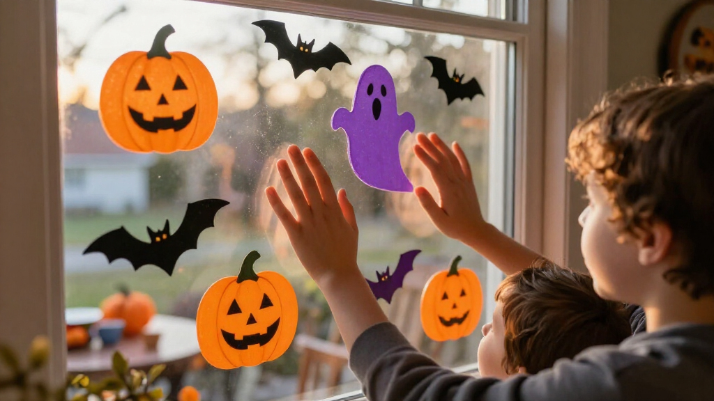 Halloween window clings