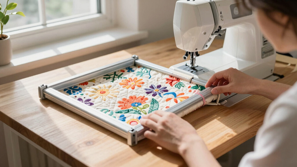 quilting frame for domestic sewing machine