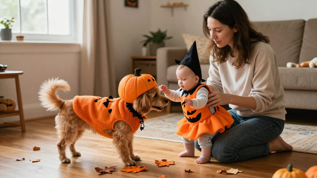Halloween costumes for dogs and babies