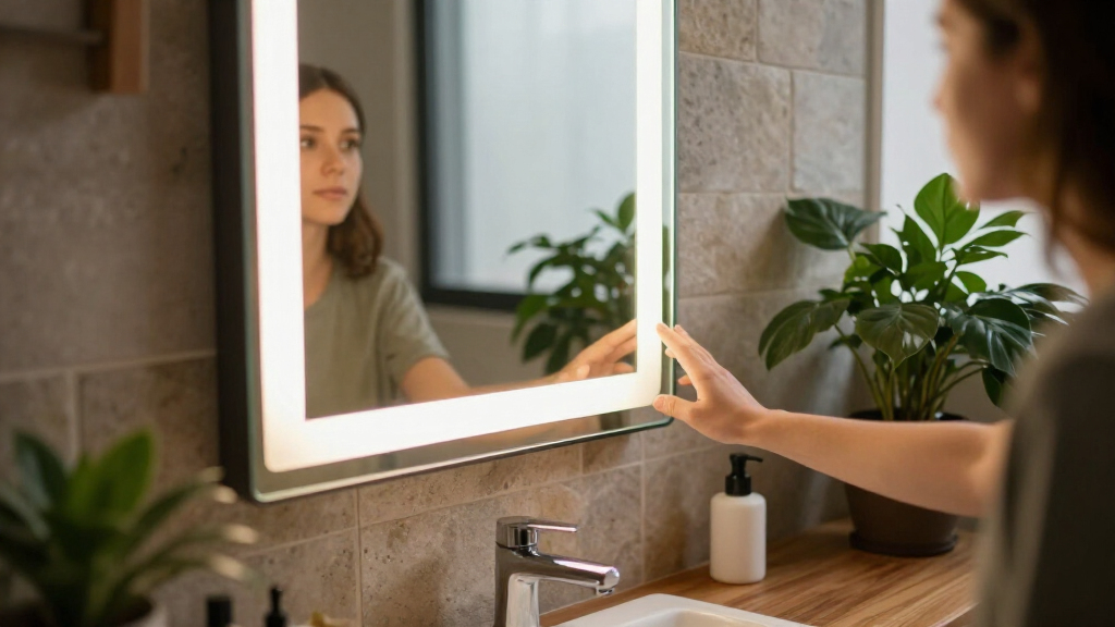 smart mirror for bathroom with lighting