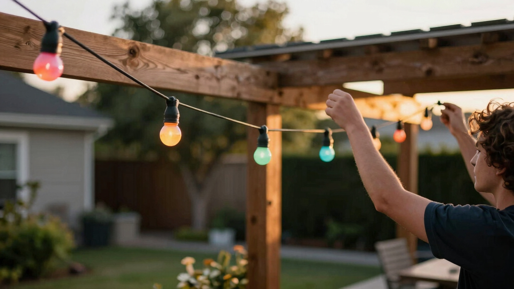 patriotic outdoor string lights