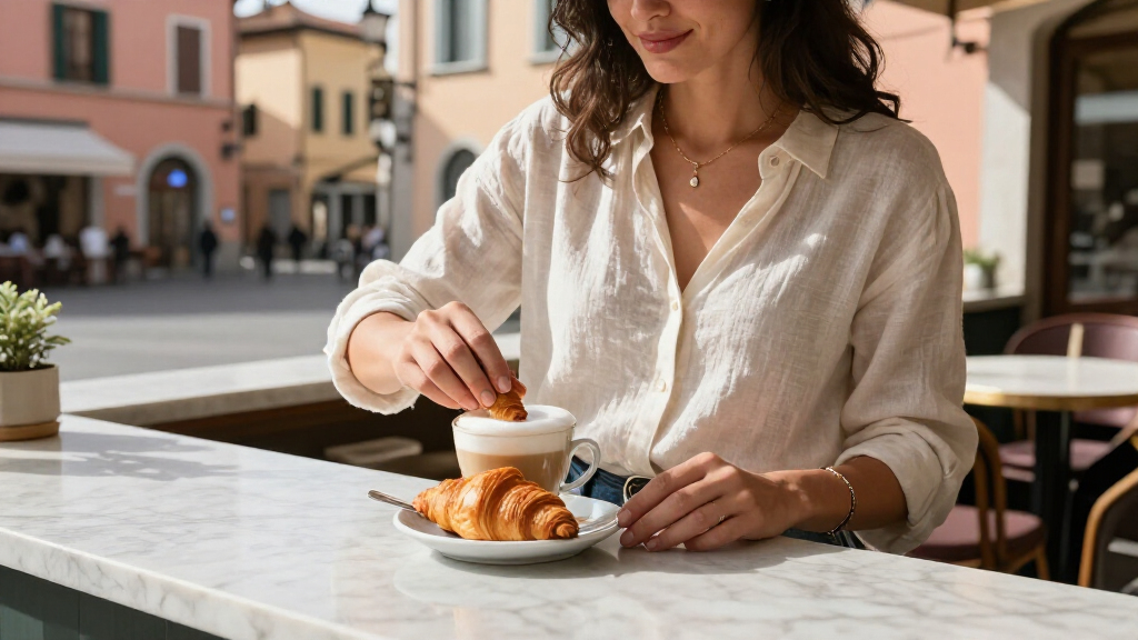 What a Cornetto and Cappuccino Breakfast Usually Looks Like