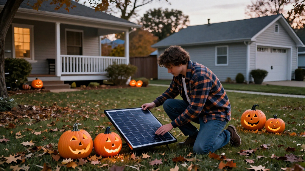 solar powered Halloween decorations