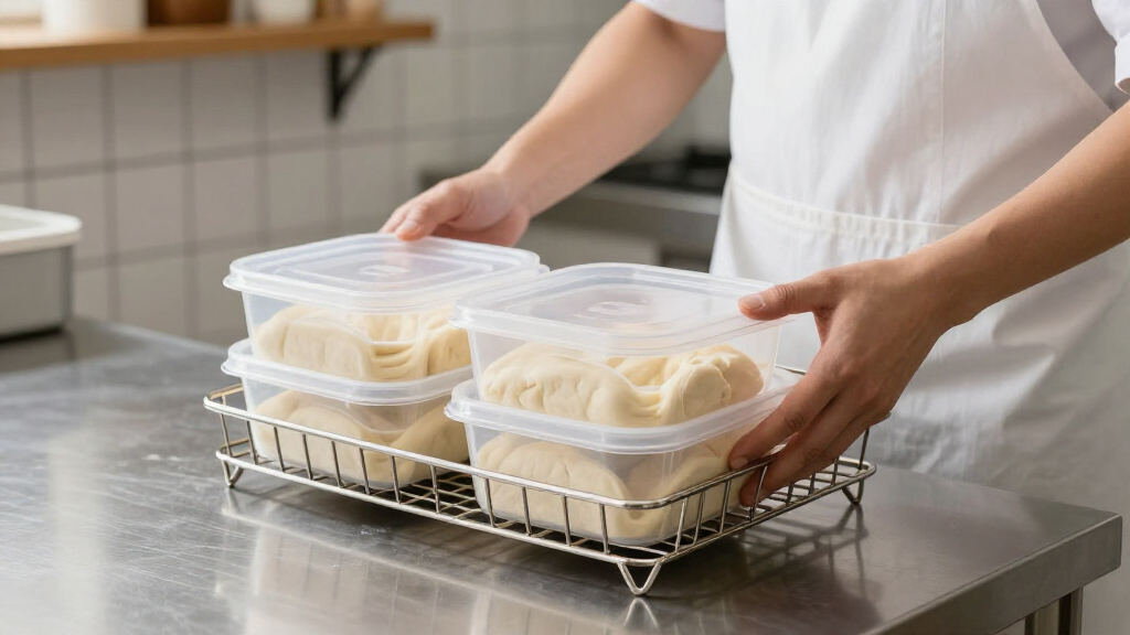 dough box rack for proofing containers
