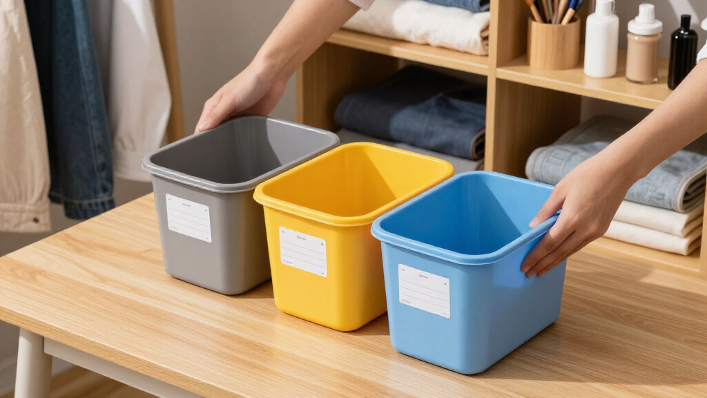 dorm room organization bins