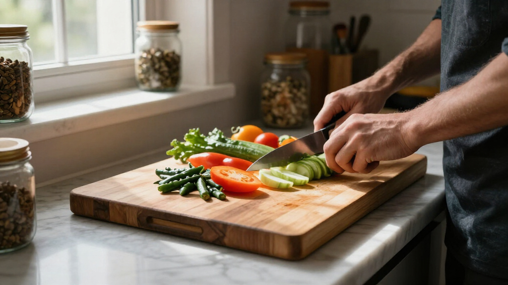 large wooden cutting board