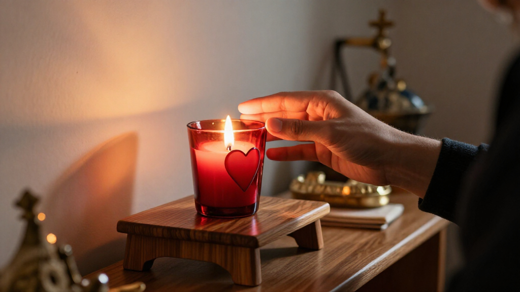 sacred heart devotional candle