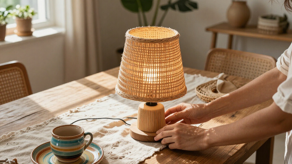 boho table lamp